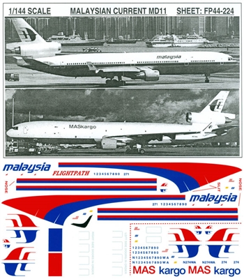 1:144 Malaysian Airlines McDD MD-11, MAS kargo McDD MD-11F
