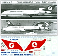 1:144 Turkish Airlines Boeing 727-200, Turkish Cargo Boeing 737-200F