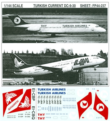 1:144 Turkish Airlines Douglas DC-9-30, L.A. Mozambique  Boeing 737-300