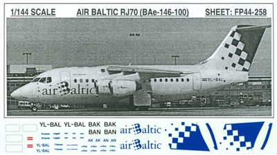 1:144 air Baltic Bae RJ-70 (146-100)