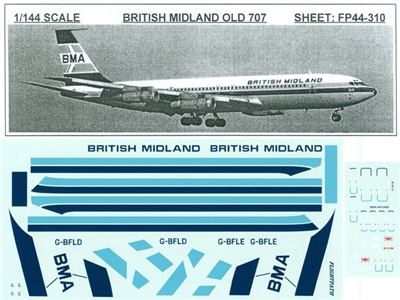 1:144 British Midland Boeing 707-320B/C