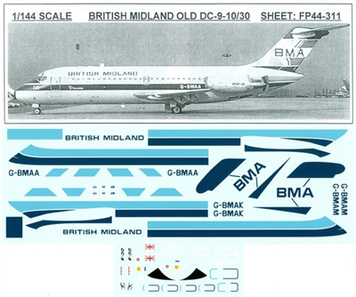 1:144 British Midland Douglas DC-9-15/-30