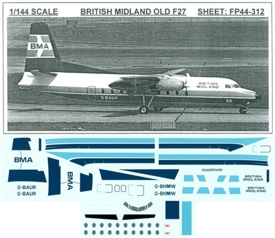1:144 British Midland Fokker F.27 Friendship 200