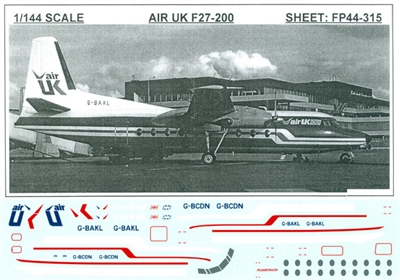 1:144 Air UK Fokker F.27 Friendship 200