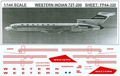 1:144 Western 'Indian' Boeing 727-247