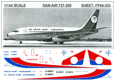 1:144 Dan Air London Boeing 737-200
