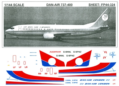 1:144 Dan Air London Boeing 737-400