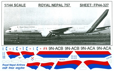 1:144 Royal Nepal Airlines Boeing 757-200