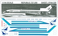 1:144 Republic Airlines Boeing 727-200