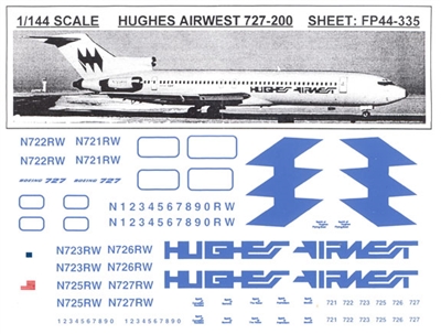1:144 Hughes Airwest Boeing 727-200 *Sold Out*
