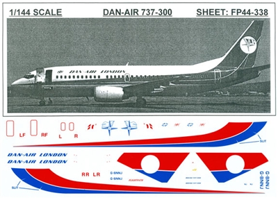 1:144 Dan Air London Boeing 737-300