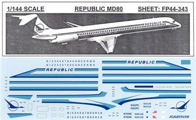 1:144 Republic Airlines McDD MD-80