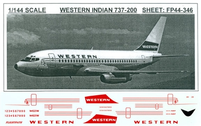 1:144 Western 'Indian Head' Boeing 737-200