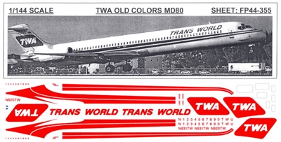 1:144 Trans World Airlines McDD MD-80