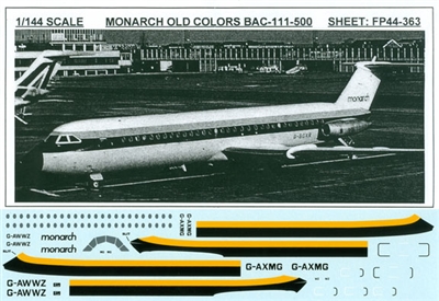 1:144 Monarch BAC 1-11-500