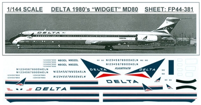 1:144 Delta Airlines ('Widget' cs)  McDD MD-88