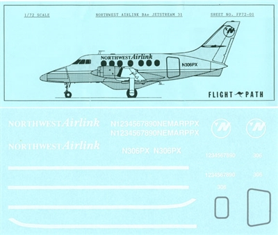 1:72 Northwest Airlink Bae 3100 Jetstream 31
