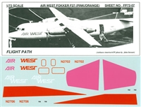 1:72 Air West (pink & orange) Fokker F.27 Friendship