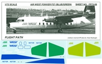 1:72 Air West (blue & green) Fokker F.27 Friendship