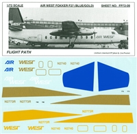 1:72 Air West (blue & gold) Fokker F.27 Friendship