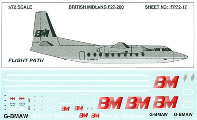 1:72 British Midland Fokker F.27 Friendship