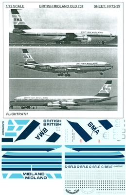 1:72 British Midland o/c Boeing 707-320B