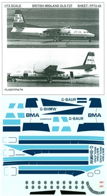 1:72 British Midland o/c Fokker F.27 Friendship