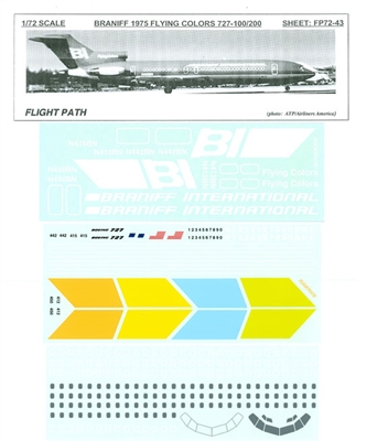 1:72 Braniff International 'Flying Colours' Boeing 727-227