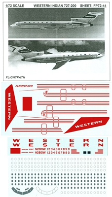 1:72 Western Airlines 'Indian Head' Boeing 727-200