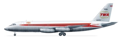 1:144 Convair 880, Trans World Airlines
