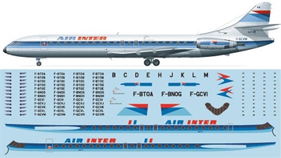 1:144 Se.210 Caravelle 12, Air Inter (1980's cs)