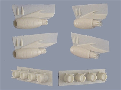 1:144 PW JT4A Engines (4), DC-8-20, -30