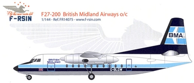 1:144 Fokker F.27 Friendship 200, British Midland