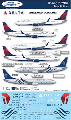 1:144 Delta Airlines & Delta Skyteam Boeing 737NG (-700 / -800 / -900)