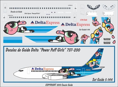 1:144 Delta 'Powerpuff Girls' Boeing 737-200