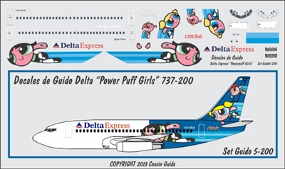 1:200 Delta 'Powerpuff Girls' Boeing 737-200