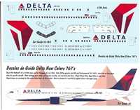 1:144 Delta Airlines (2007 cs) Boeing 767's