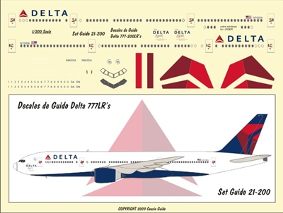 1:200 Delta Airlines (2007 cs) Boeing 777-200