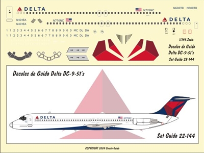 1:144 Delta Airlines (2007 cs) Douglas DC-9-51