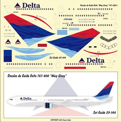 1:144 Delta Airlines (wavy tail) Boeing 767-400
