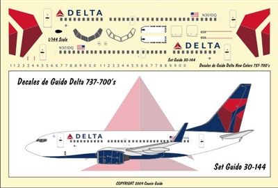 1:144 Delta Airlines (2007 cs) Boeing 737-700(W)