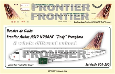 1:200 Frontier A.319 N906FR 'Andy' Pronghorn Antelope