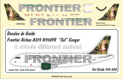 1:200 Frontier Airbus A.319 'Sal the Cougar'