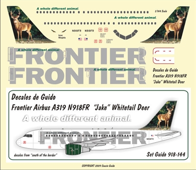 1:144 Frontier Airbus A.319 'Jake' the White Tail Deer