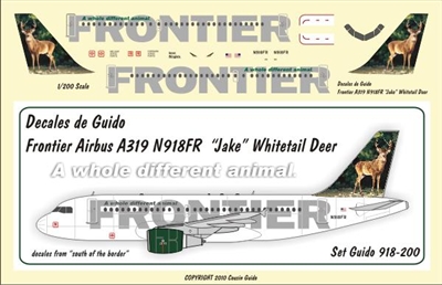 1:200 Frontier Airbus A.319 'Jake' the White Tail Deer