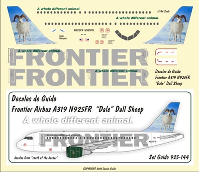 1:144 Frontier Airbus A.319 N925FR 'Dalls Sheep'