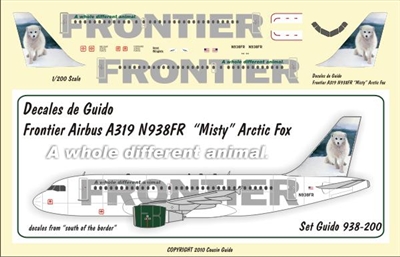 1:200 Frontier A.319 N938FR 'Misty' the Arctic Fox