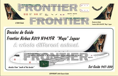 1:200 Frontier Airbus A.319 N947FR. 'Maya' the Jaguar