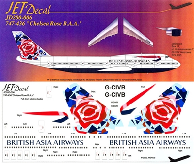 1:200 British Asia 'Chelsea Rose' Boeing 747's