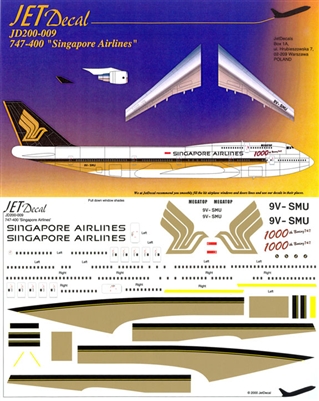 1:200 Singapore '1,000th' Boeing 747-400 *Sold Out*